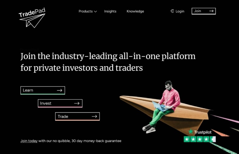 TradePad Website Homepage
